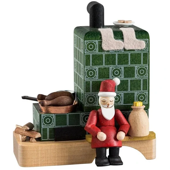 Williams Sonoma Richard Glaesser Smoke Stove with Santa Claus Incense Burner - Picture 1 of 17